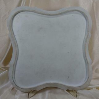 Antique French Porcelain Vanity Serving Tray Raised Gold Accented Trim 6
