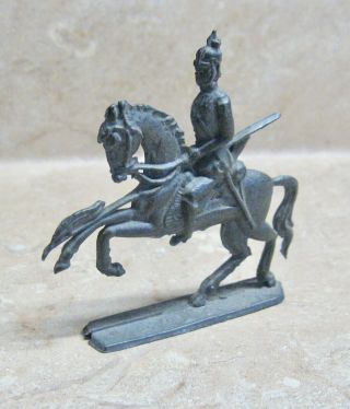 Antique Or Vintage Die Cast Metal Toy Soldier On Horse