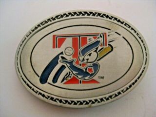 Vintage Toronto Blue Jays Mlb Baseball Fine Pewter Belt Buckle Made In U.  S.  A