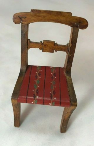 Tynietoy Empire Chair With Red Seat With Hand Painted Vines And Leaves