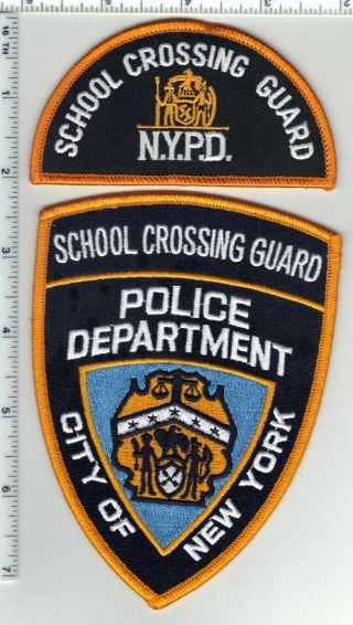York City Police School Crossing Guard Shoulder/hat Patch Set (for 2019)