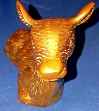 Vintage Laying Solid Brass Water Deer Paperweight Made In Korea