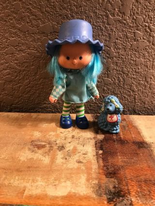 Vintage Strawberry Shortcake Blueberry Muffin Doll With Pet