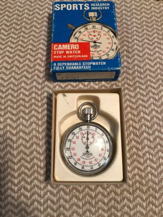 Vintage Camero Stopwatch 7 Jewels Swiss Made
