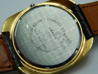 Vintage Swiss Made 17 jewel Hamilton Date watch Incabloc Gold Tone Chunky 5