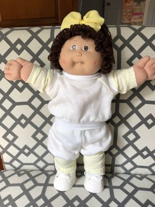 Cabbage Patch Kids Baby Doll TOOTH BROWN EYES PONY Coleco Vintage 1986 GIRL OK 4