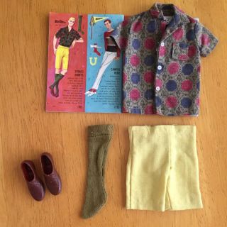 Vintage 1961 Ken Barbie Doll Sport Shorts Outfit - Complete Less One Sock