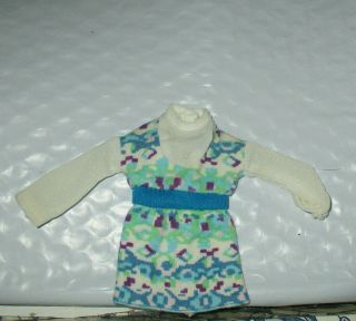 Vintage Barbie Skipper Doll - Mod Era Skipper Best Buy 9708 Blue & Green Dress