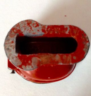 Sample Red Toilet - Minature Red Toilet - Vintage Metal Toilet 4