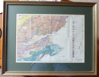 Vintage Geological Map Of Fife - 1940 
