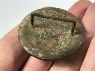 Antique Handpainted Glass Jockey Horse Bridle Rosette Button 8