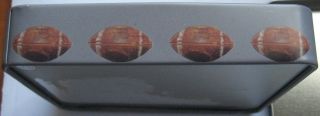 Football Sports Tin Retro 1950 ' s Metal Box Lid Team Official Triple Lined Ball 4
