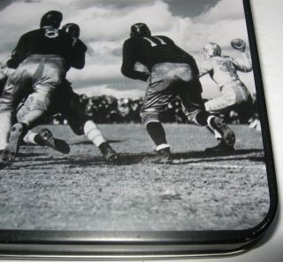 Football Sports Tin Retro 1950 ' s Metal Box Lid Team Official Triple Lined Ball 5