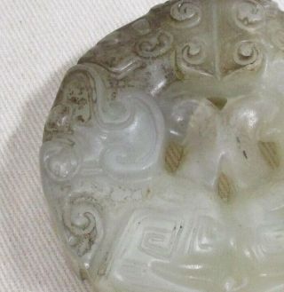 H219: Chinese NETSUKE or pendant top of stone carving of good pattern 3