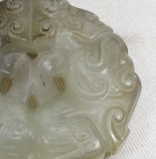 H219: Chinese NETSUKE or pendant top of stone carving of good pattern 4