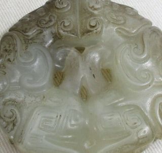 H219: Chinese NETSUKE or pendant top of stone carving of good pattern 5