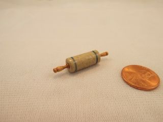 Dollhouse Miniature Vintage Artisan made stoneware rolling pin. 2