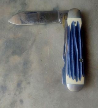 Vintage Jack Pocket Knife Queen City 2 Bladed No.  40 Bone Handle