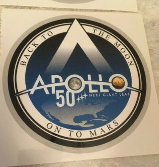 6 Decal/Stickers (includes 3 NASA and 3 APOLLO 50th Anniversary) 3