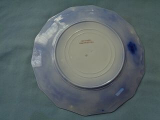 Antique W H Grindley Argyle Flow Blue Plate - 8 3/4 
