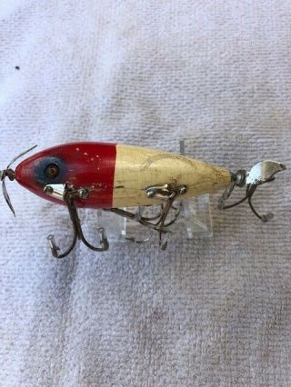 Vintage W.  H.  Hobbs Supply Co Bon - Net Red/White 6 Hook Fishing Lure 3