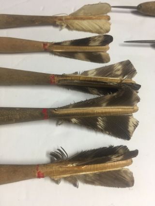 Antique Darts real feathers steel tip Cricket dartboard dart set 3
