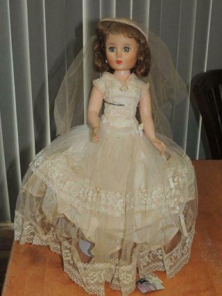 Vintage Toni American Character Doll 18 " With Tag Sweet Sue Sophisticate Bride