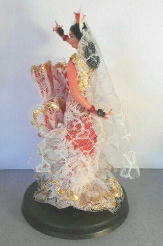 Vtg Marin Spanish/Chiclana Flamenco Dancer Doll Figurine - Golden Accents - 5