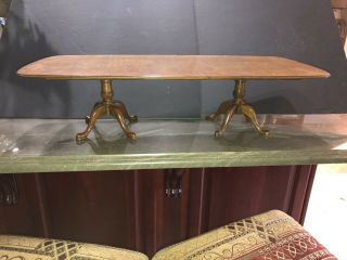 Baker Furniture Salesman Sample Banded Miniature Mahagony Dining Room Table