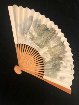 Chinese Antique/vintage Hand Painted Fan Unique Picture