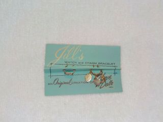 NOT OFTEN SEEN Vintage Vogue Jill Doll Watch & Charm Bracelet On Card 2