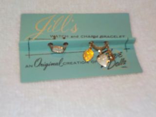 NOT OFTEN SEEN Vintage Vogue Jill Doll Watch & Charm Bracelet On Card 3