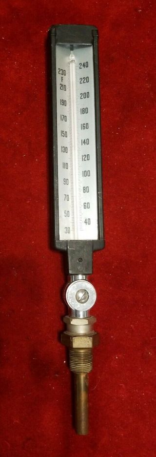Vintage Ornate Brass Thermometer Boiler Gauge Steampunk Industrial Hardware