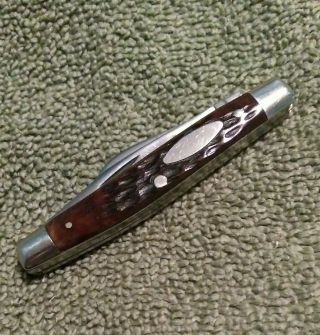 Case Xx Small Stockman Knife 6333 10 Dot 1970 Reddish Brown Bone Factory Error
