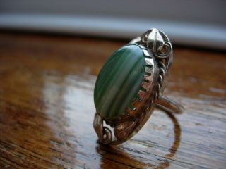 CHARLES & GLADYS MUMFORD RING ARTS AND CRAFTS SILVER BANDED AGATE ANTIQUE 2