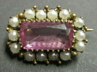 Antique Late 18th / Early 19th Century Georgian Seed Pearl Brooch