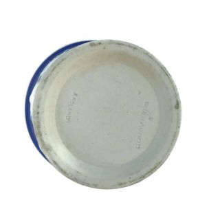 Antique Wedgwood England Portland Blue Jasperware Cobalt Dip Handleless Cup 2.  75 6