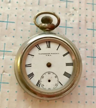 Antique Waterbury Pocket Watch Patented - Not Running