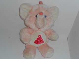 Vintage 1984 Kenner Care Bears Cousins Lotsa Heart Elephant Plush Stuffed Animal