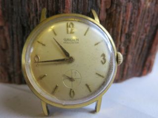 Vintage Gruen Precision Gold Tone Watch For Repair Rp2