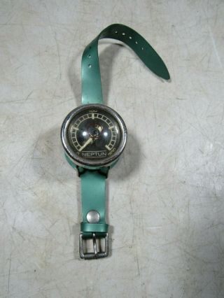 Vintage Neptun Scuba Diving Wrist Depth Gauge Compass W Germany Healthways
