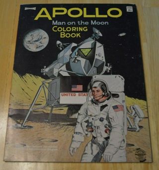 Vintage Apollo Man On The Moon Coloring Book 1969 Based On Nasa Program