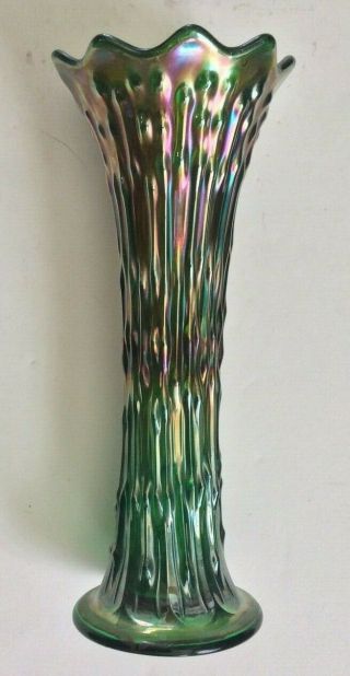 Antique Fenton Rustic Carnival Glass Funeral Vase