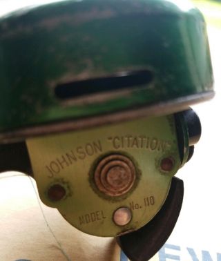 Vintage 1950 ' s Johnson Citation Reel Model 110 Spinning Reel 2