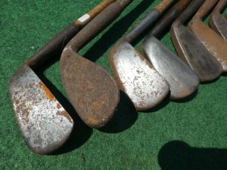 12 Vintage Hickory irons in need of restoration old golf antique memorabilia 2