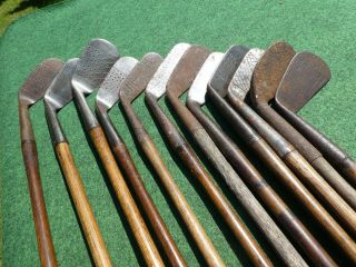 12 Vintage Hickory irons in need of restoration old golf antique memorabilia 5