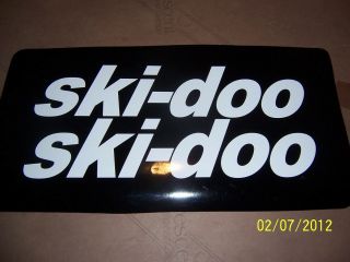 Set Of 2 Vintage Ski - Doo Replacement Hood Stickers (white Vinyl) 2.  5 " X 11 "