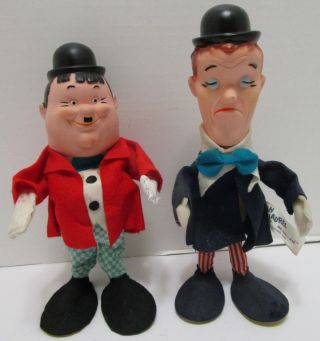 Vintage Japan Joy Of A Toy Knickerbocker Laurel And Hardy Bend Em Figures