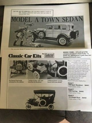 Vintage 1970 ' s GABRIEL HUBLEY MODEL A TOWN SEDAN Metal Model Car Kit 4857 4