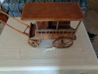Antique Primitive Wooden Toy Wagon Old For Horse Europe Germany ?